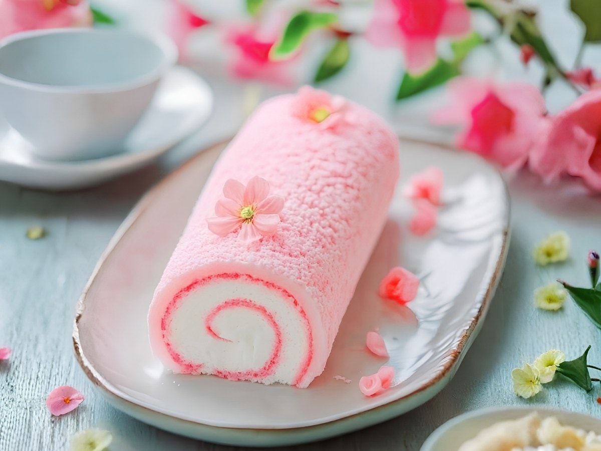 Sakura Cream Swiss Roll